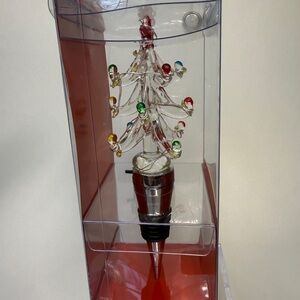 Light Up Christmas Tree Wine Bottle Stopper – New in Box